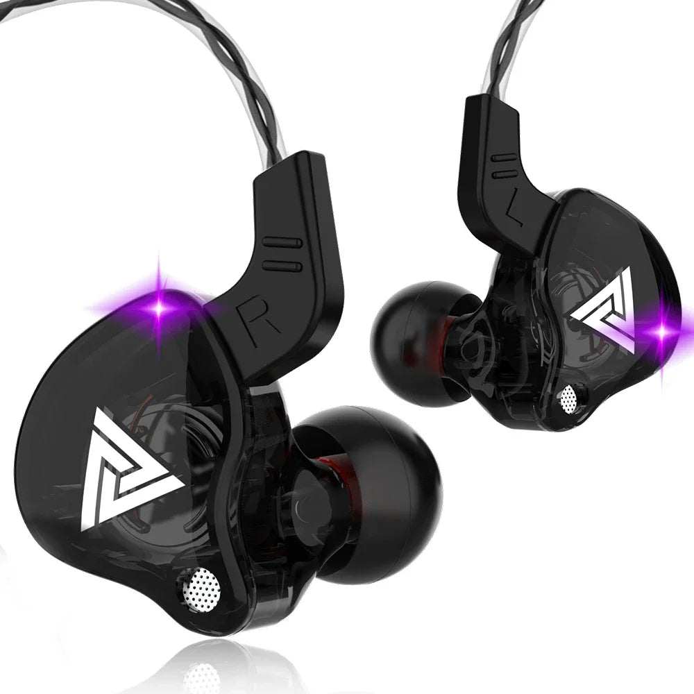 QKZ AK6 In Ear Monitor Earphone 6-Dynamic Driver Unit Headphone With Mic HIFI Headset