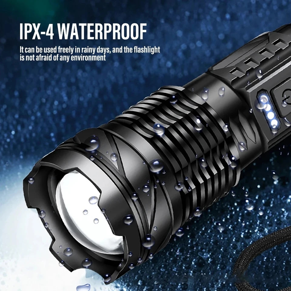XHP50 Super Bright LED Flashlight – 2300 Lumens, USB Rechargeable, Waterproof, 7 Modes for Camping & Outdoor Adventures