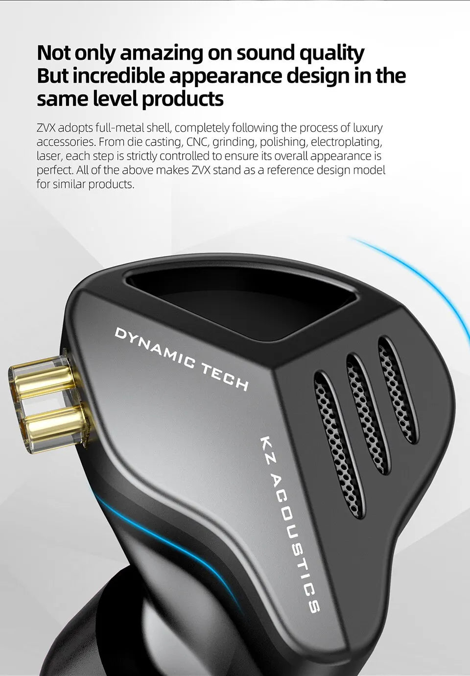 ZVX Dynamic HIFI Bass Earbuds In-Ear Monitor Headphones NO-MIC Earphones