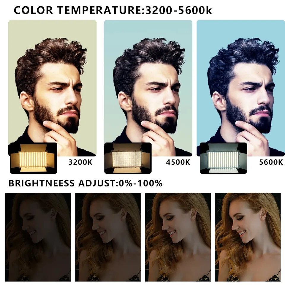 Hridz RGB LED Video Light – Dimmable Bi-Color, Adjustable RGB, Remote-Controlled Studio Lights for Photography