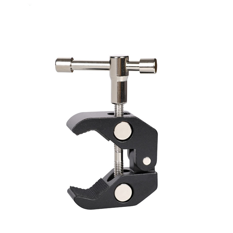 Hridz up to 11inch Metal Articulating Magic Arm with cold shoe Super Crab Clamp
