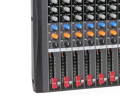 Hridz 16 Channel Professional Audio Mixer - USB Interface, Bluetooth & 48V Phantom Power for Studio, DJ, Karaoke & Live Stage