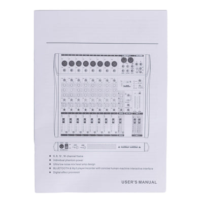 Hridz 16 Channel Professional Audio Mixer - USB Interface, Bluetooth & 48V Phantom Power for Studio, DJ, Karaoke & Live Stage