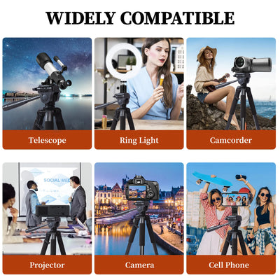 Hridz 175cm Portable Aluminium Alloy Camera Tripod for DSLR, Mirrorless Cameras, Video Camcorders