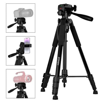 Hridz 175cm Portable Aluminium Alloy Camera Tripod for DSLR, Mirrorless Cameras, Video Camcorders