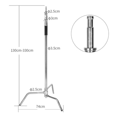 Hridz 3M Stainless Steel Heavy Duty C-Stand Century Light stand