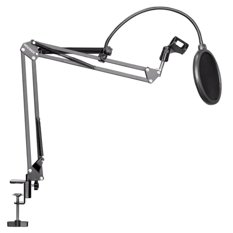 Hridz BM-800B Professional Black Studio Condenser Microphone Kit for Desk with Sound card
