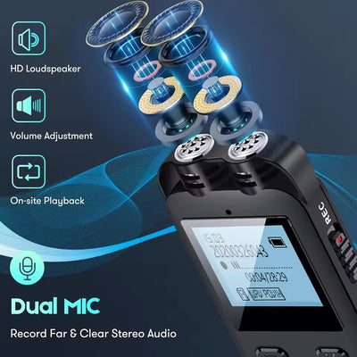 Hridz Digital Voice Recorder Professional Voice Activated