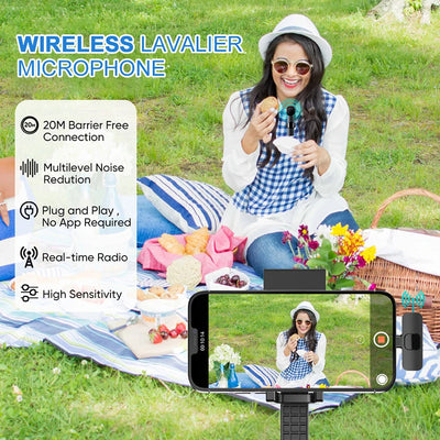 Hridz HZ9 Wireless Lapel Microphone for iOS Devices Noise Reduction Quality Audio