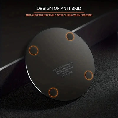 Hridz Ultra Fast Wireless Charger Slim Pad For Samsung Xiaomi Huawei iPhone