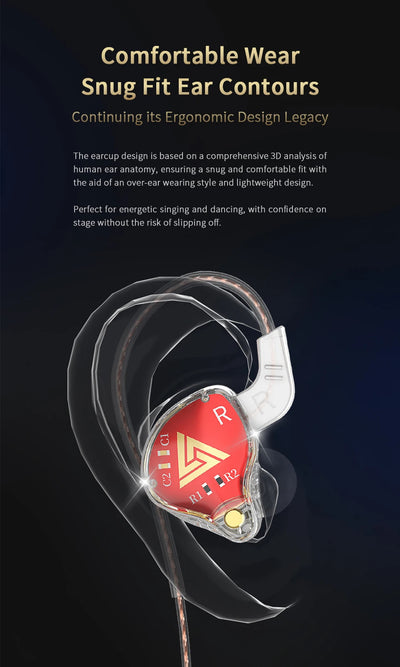 QKZ AKX DMX HIFI Heavy Bass In-Ear Earphones With Mic IEM Level 3.5mm Headphone
