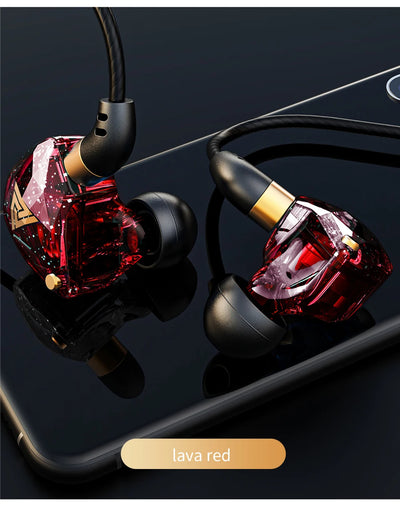 QKZ SK8 Wired IEM Headset With MIC HIFI Dynamic Stereo Heavy Bass 3.5MM AUX In Ear Monitor Earphone