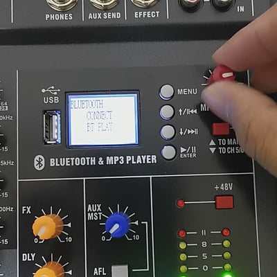 CT-120S Professional Audio Mixer for Karaoke - Pro 12-Channel Outdoor Sound Mixing Console