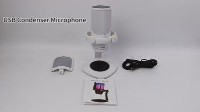Hridz Professional Gaming Mic - USB High-Quality Condenser Microphone Noise Cancelling with One Click Mute