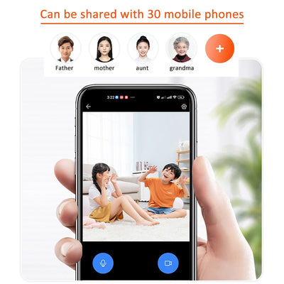 1080P WiFi Surveillance Camera with Two-Way Audio, Rotating Lens & Night Vision