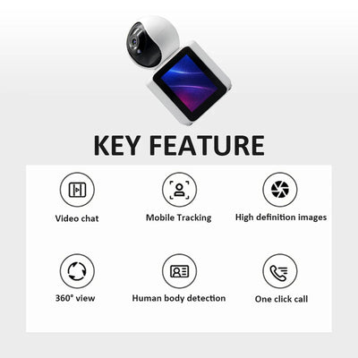 1080P WiFi Surveillance Camera with Two-Way Audio, Rotating Lens & Night Vision