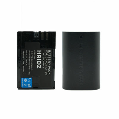 HRIDZ LP-E6 E6NH Batteries & Charger Pack for Canon R7 R6 5D 6D 7D 90D 80D 70D 60D E6NH
