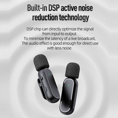HRIDZ Wireless Lavalier Microphone Lightning Port Mic For iPhone ipad Vlog Live Stream