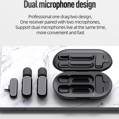HRIDZ Wireless Lavalier Microphone Lightning Port Mic For iPhone ipad Vlog Live Stream