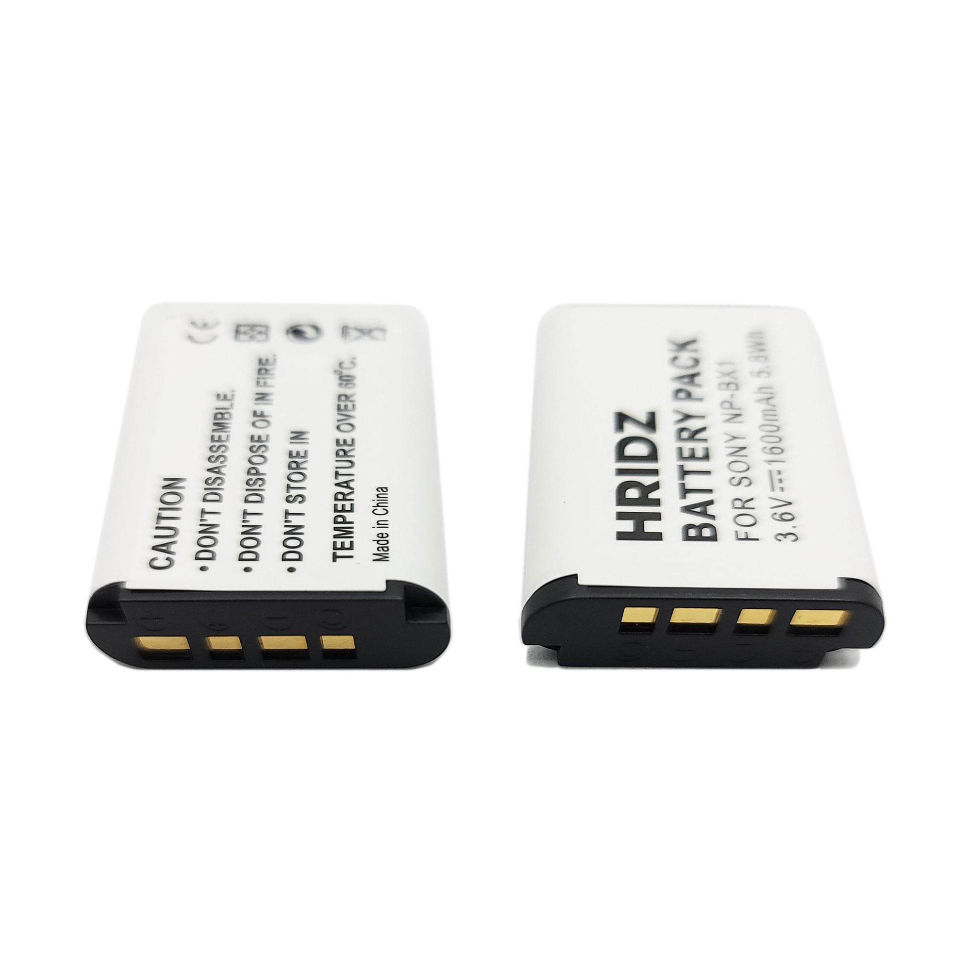Hridz 1600mAh 2*Battery 1*Dual Charger for Sony RX100 NP-BX1 NPBX1 ZV1