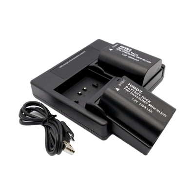 Hridz BLK22 Batteries & Charger Set for Panasonic Lumix G9 S5 GH6 GH5 GH5s & BLF19