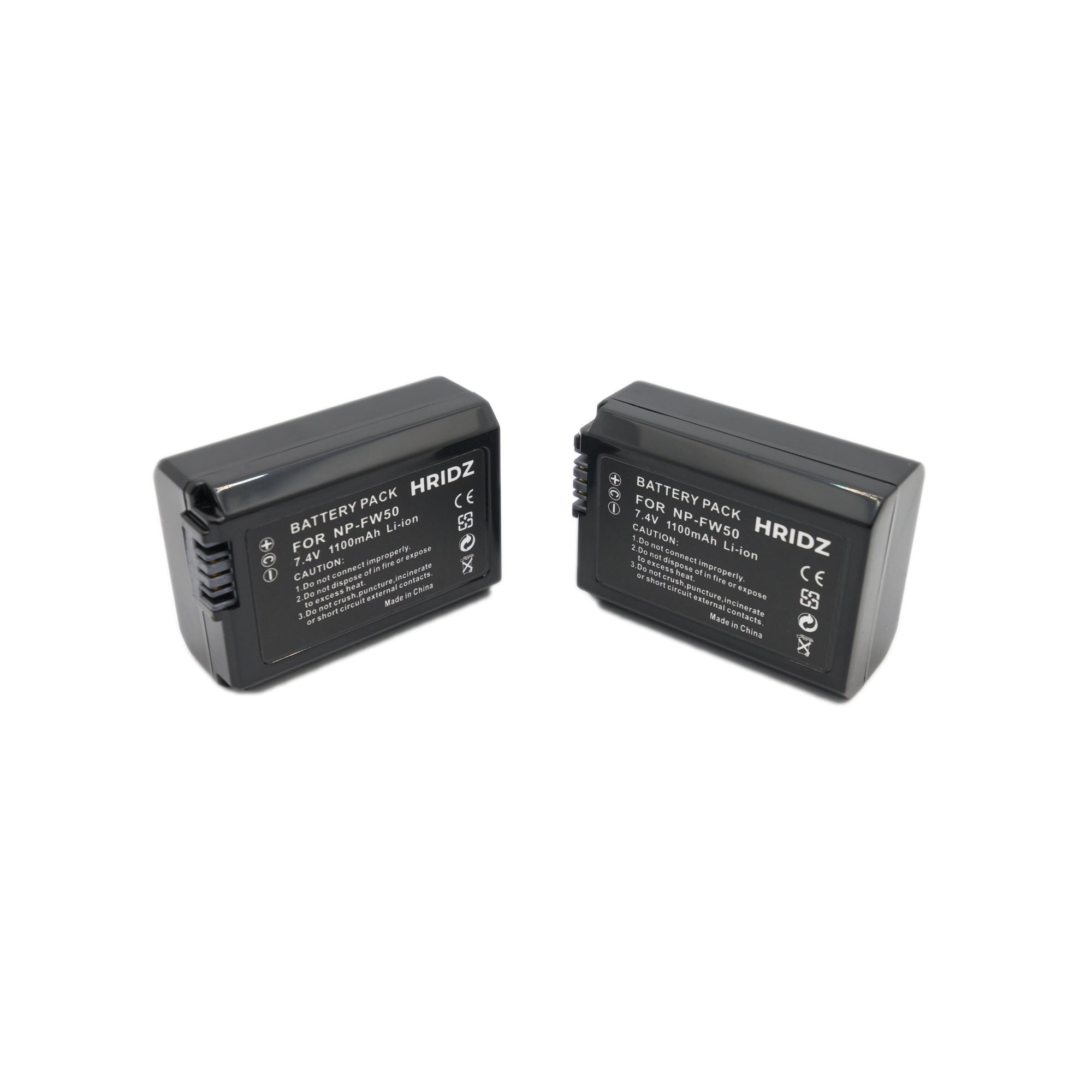 Hridz FW50 2*Batteries & Dual Charger for Sony NP-FW50 Battery A33 A35 A37 A55V RX10