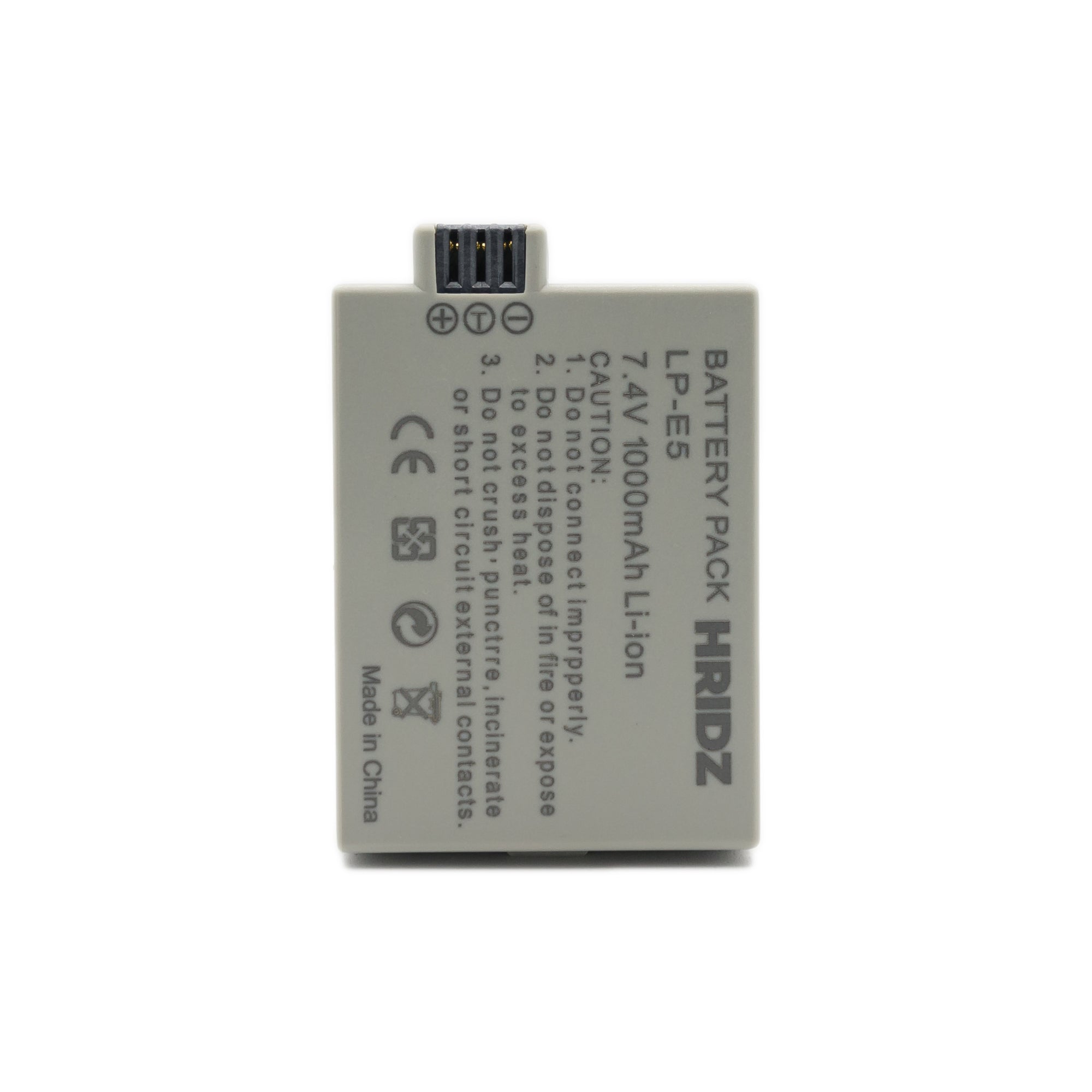 Hridz LP-E5 2*Batteries & Dual Charger for Canon EOS 500D 1000D Rebel Kiss Cameras