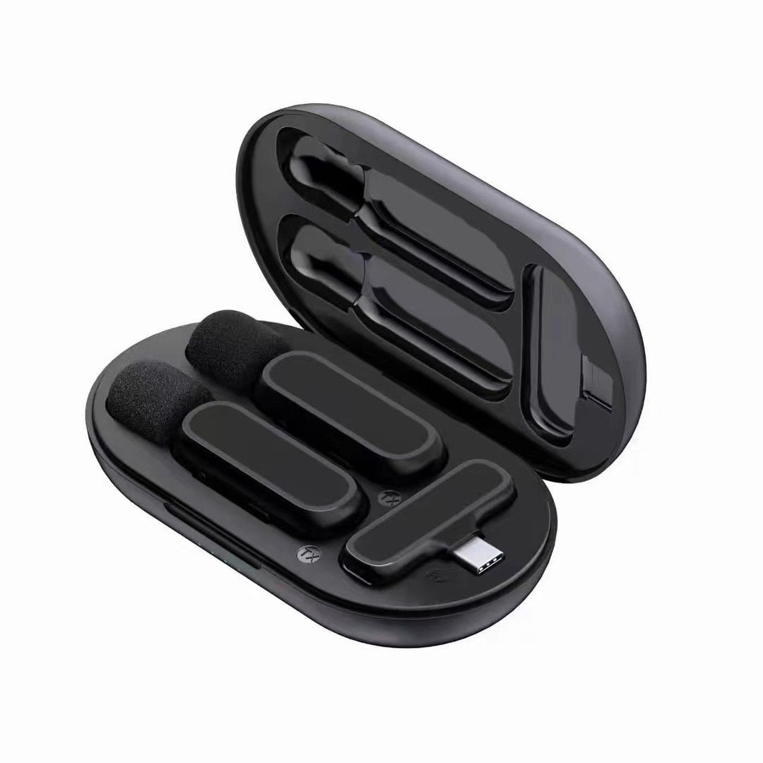 Hridz Professional Wireless Lavalier Microphone Set with Portable Charging Box