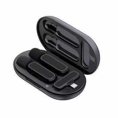 Hridz Professional Wireless Lavalier Microphone Set with Portable Charging Box